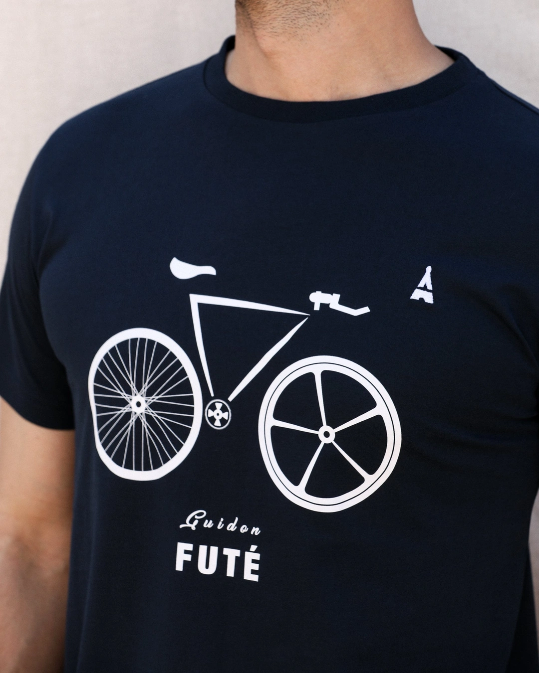 T-SHIRT GUIDON FUTÉ BLEU | COTON BIO