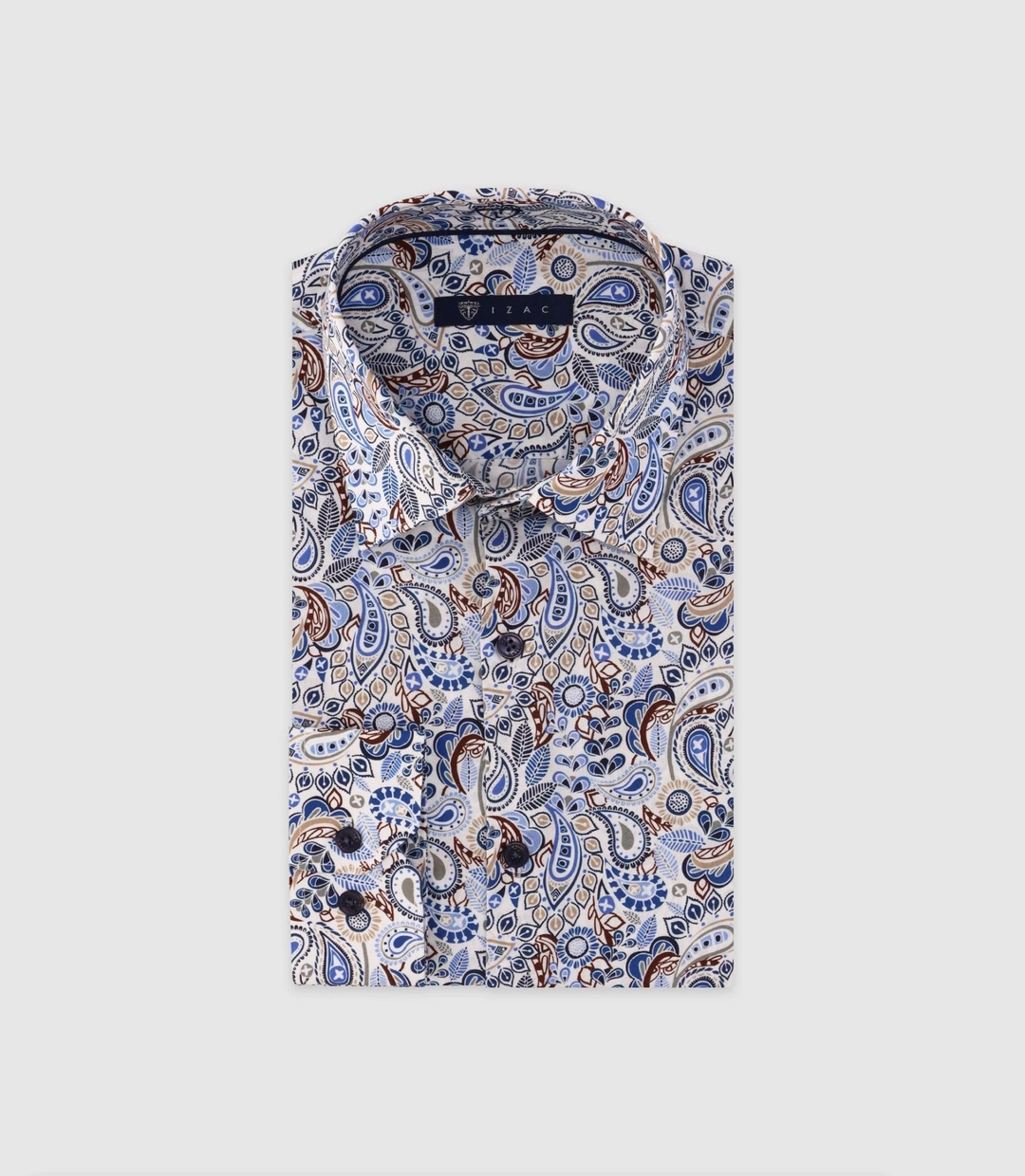 IZAC - Chemise ajustée bleue