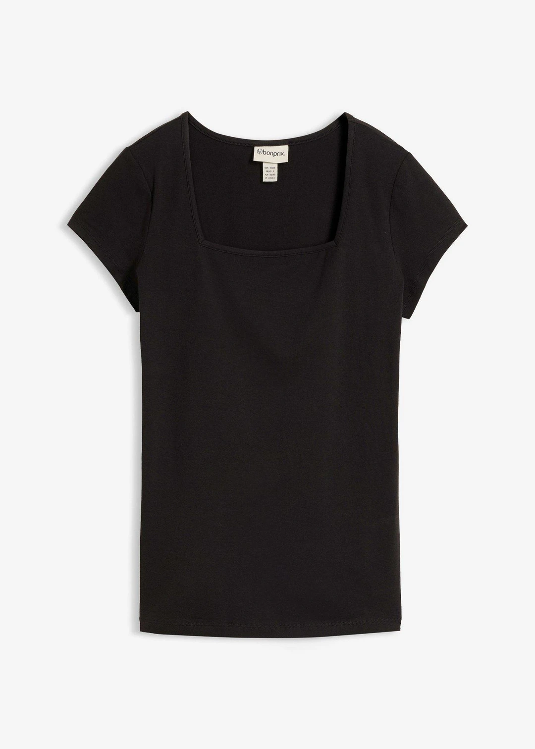 T-shirt manches courtes à encolure carrée