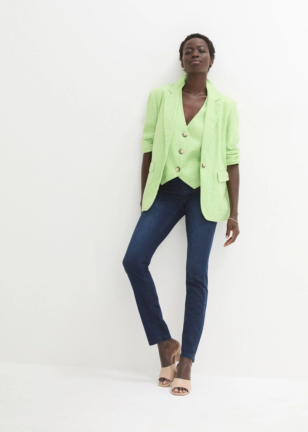 Jean skinny taille mi-haute, extensible - 2