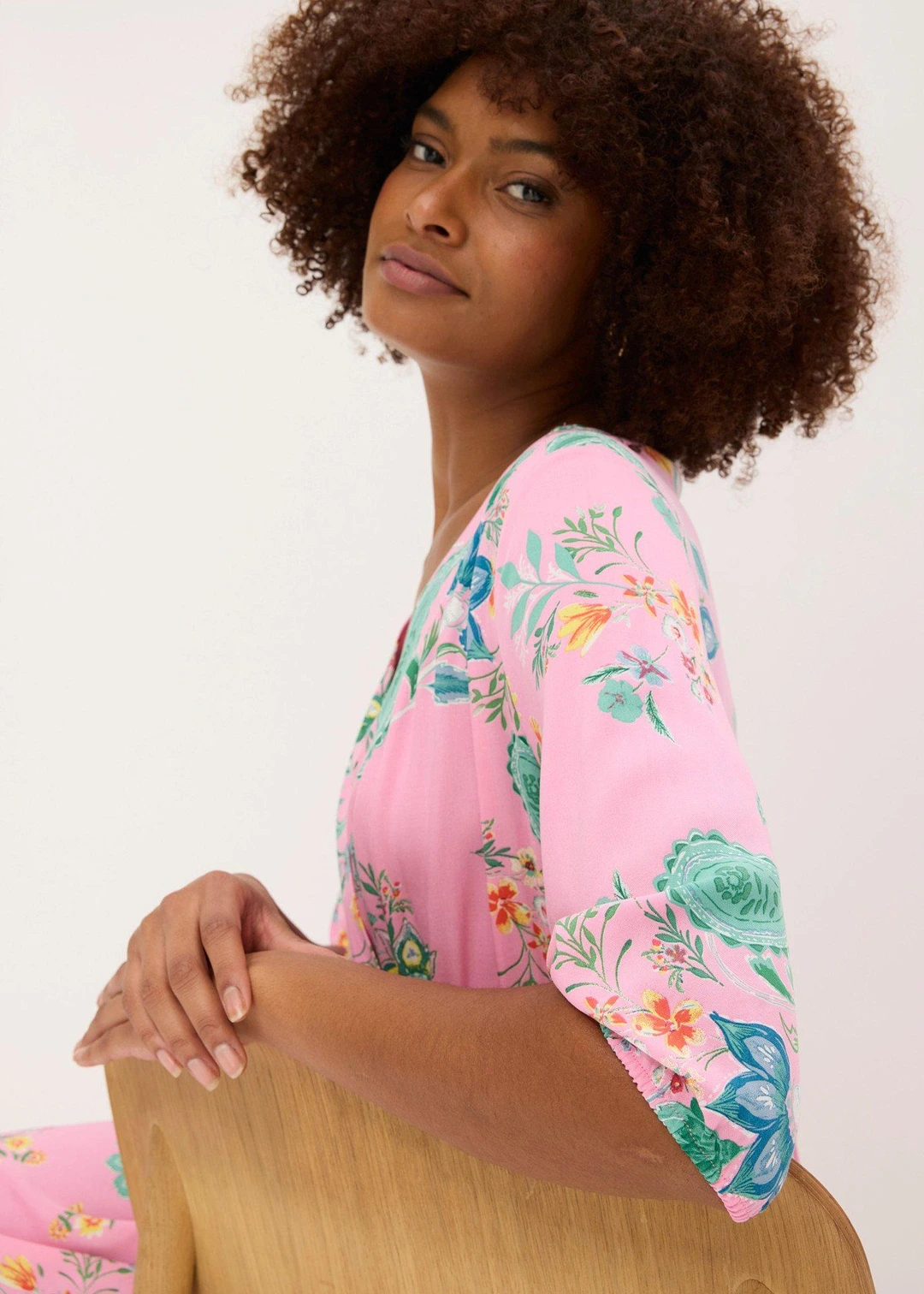 Robe midi en viscose fluide - 3