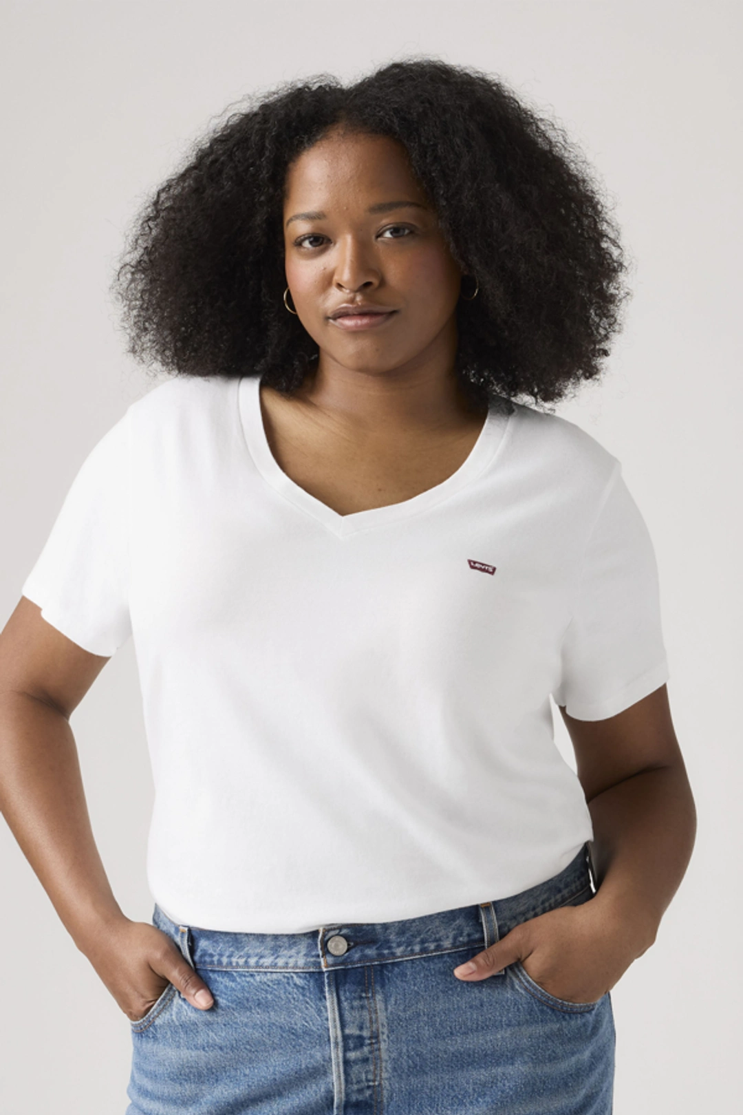 Levi's T Shirt Col V (grandes Tailles) - Femme - Rose / Potpourri - 4X