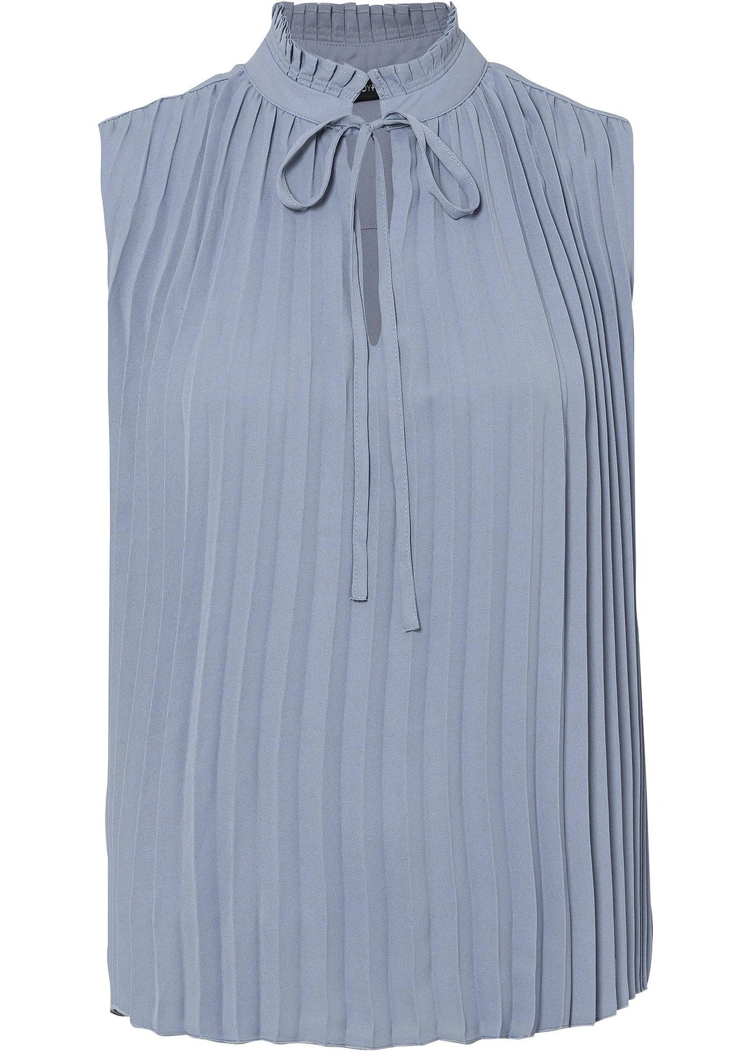 Blouse plissée sans manches