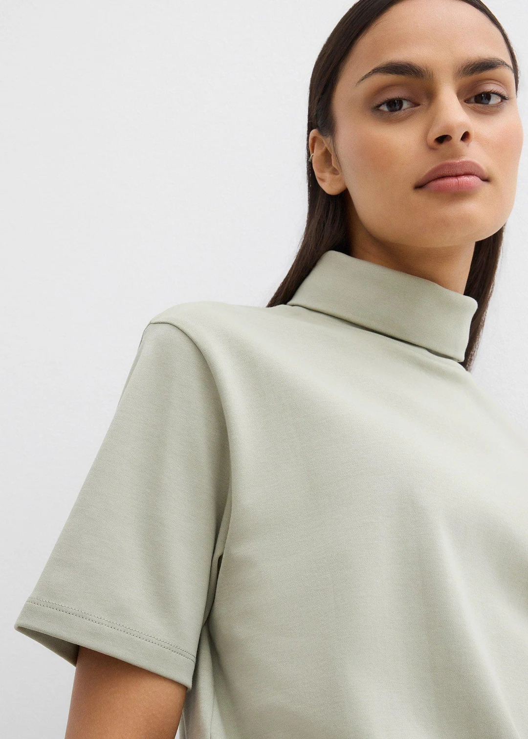 T-shirt col roulé 100% coton - 3