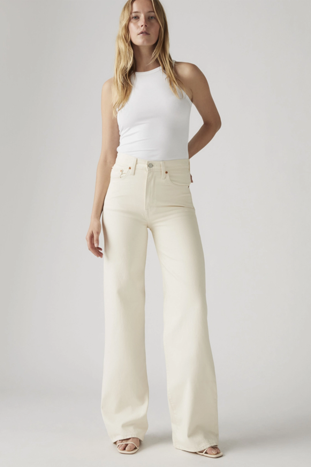 Levi's Pantalon Ribcage Wide Leg - Femme - Marron / Hot Fudge - 33X32