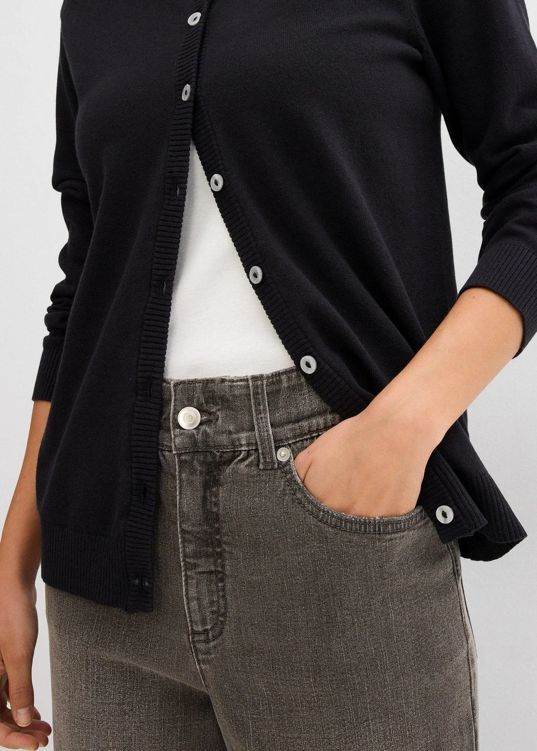 Gilet en maille, col rond - 3