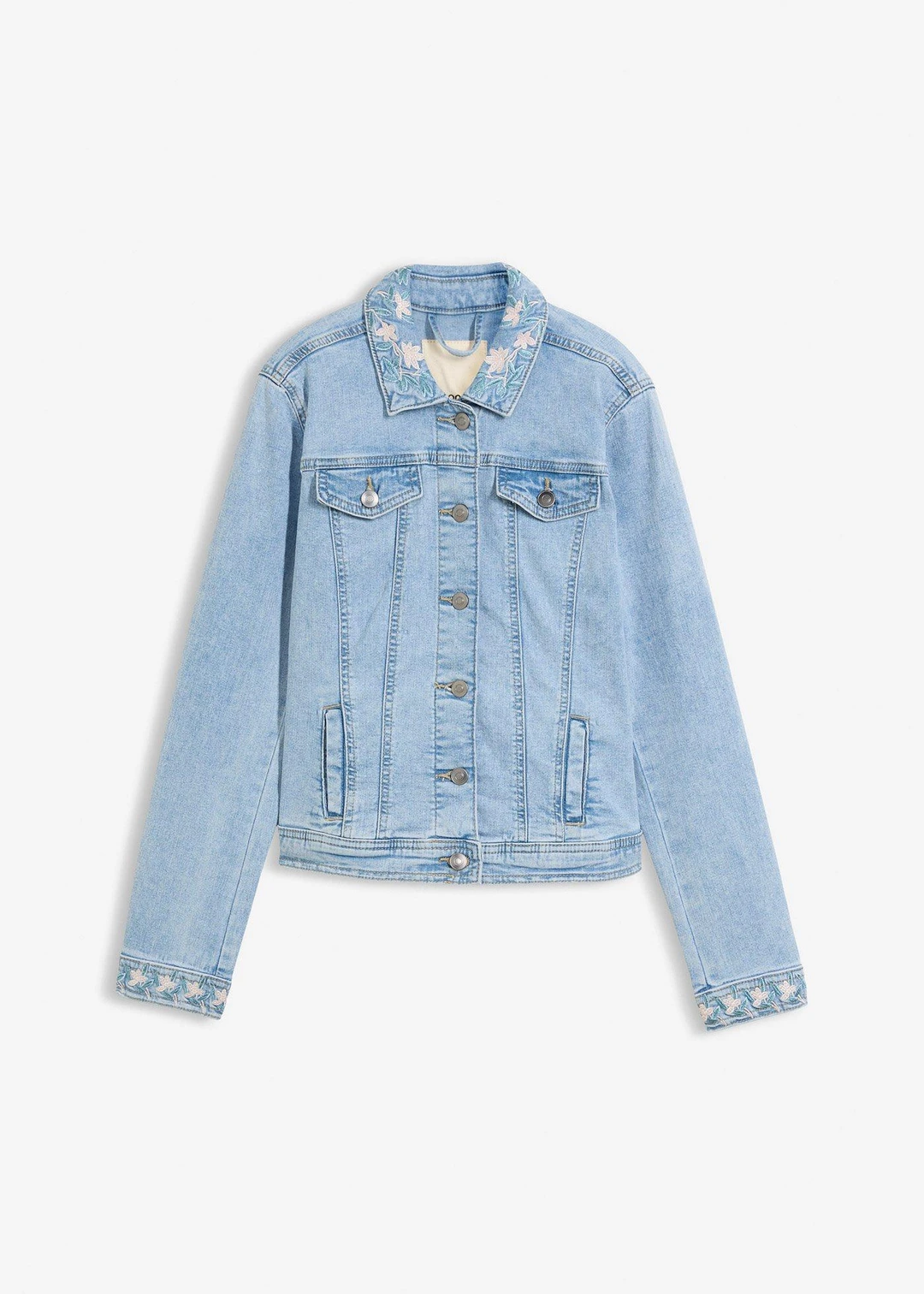 Veste en jean avec broderie