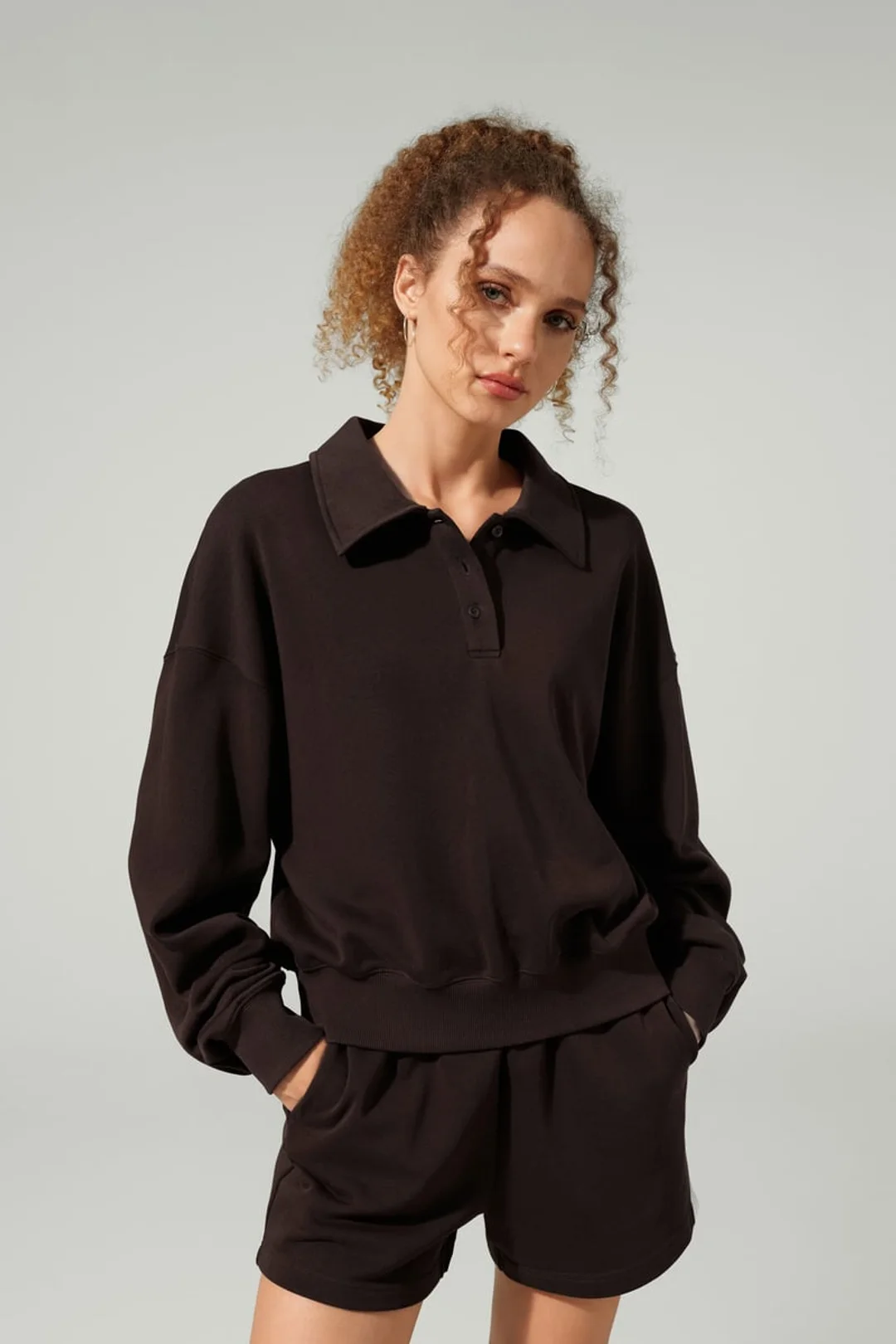 LILYSILK Polo Sweat Heirloom '89 Noir L - SILKERRY Doux, Respirant et Élégant pour Femme