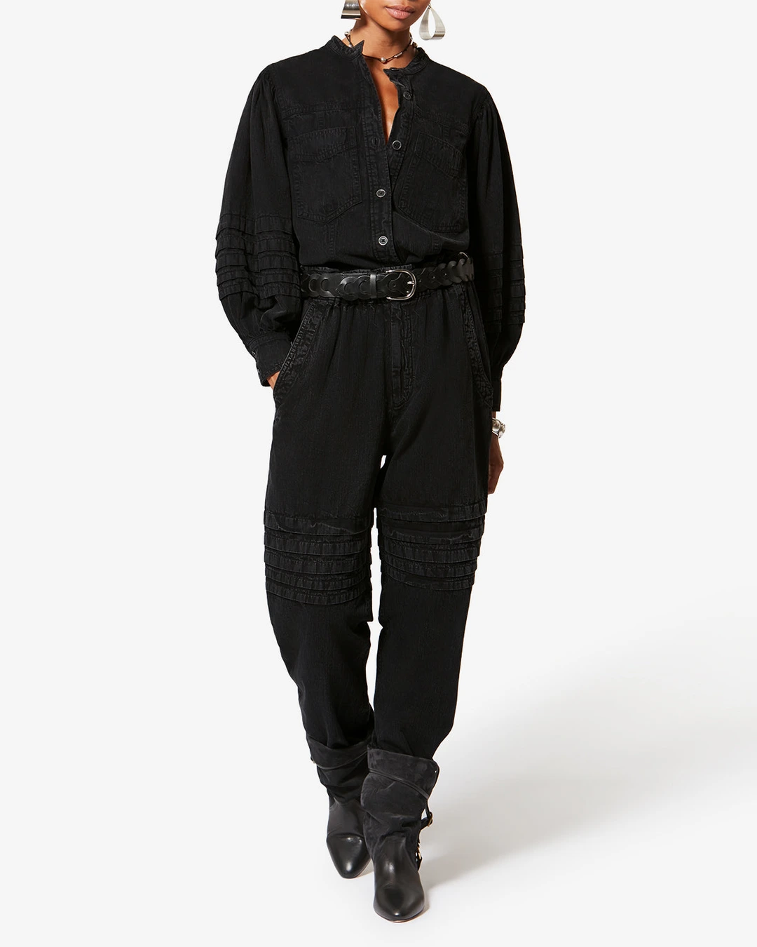 Chemise Mileda - Femme - Noir Délavé - Taille 42 - Marant Étoile - 4