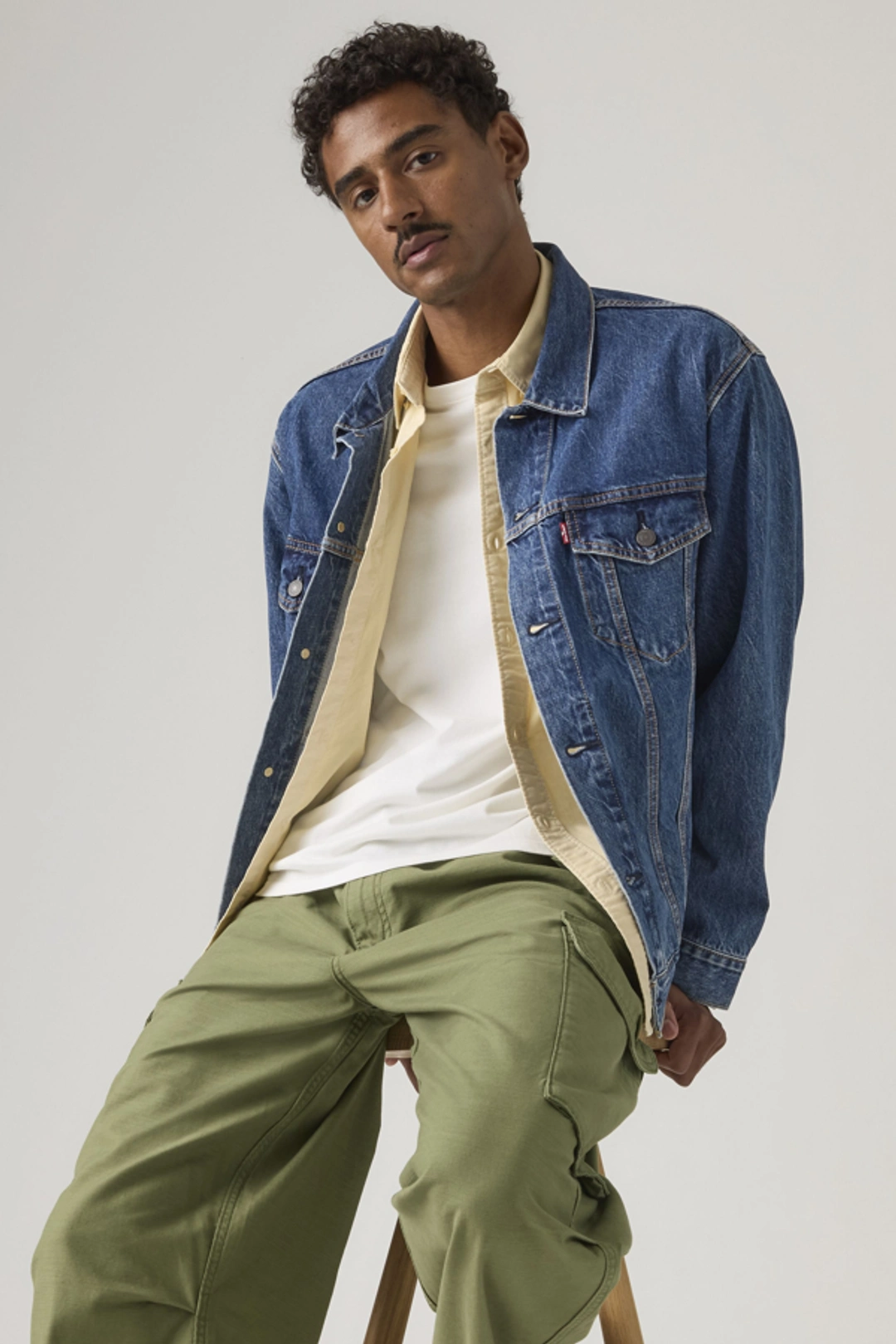 Levi's Veste Trucker Relaxed Type III - Homme - Blanc / Moonstruck - 2XL - 2