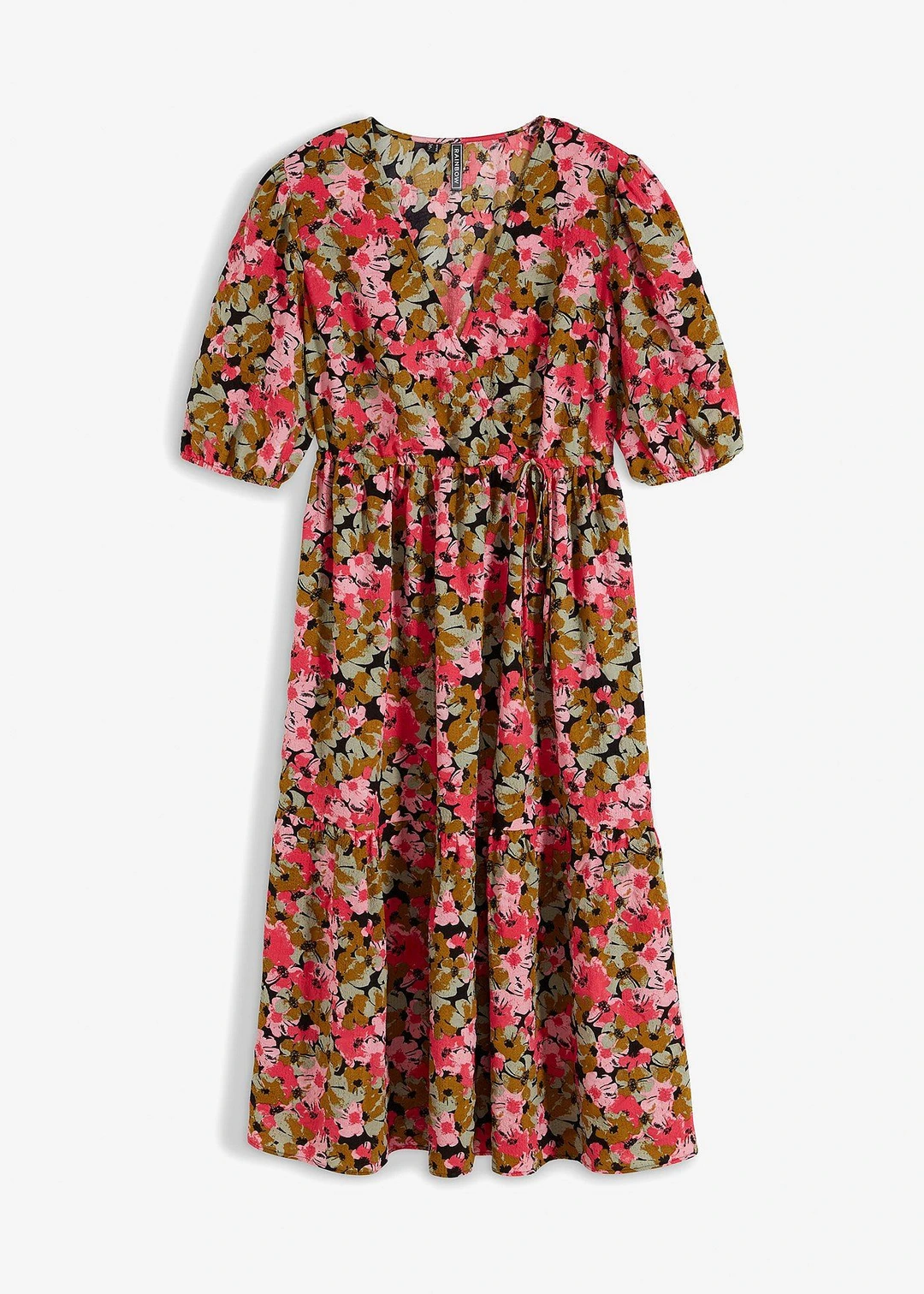 Robe midi en viscose mélangée
