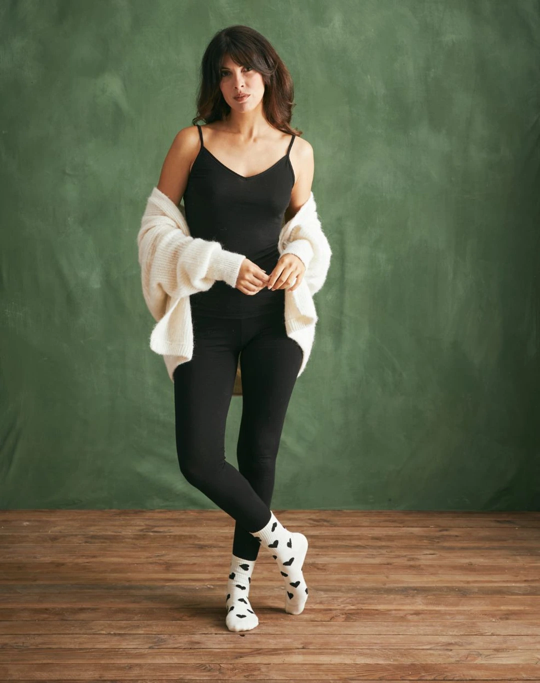 Legging en Coton Modal - Noir - Taille S - Lemahieu