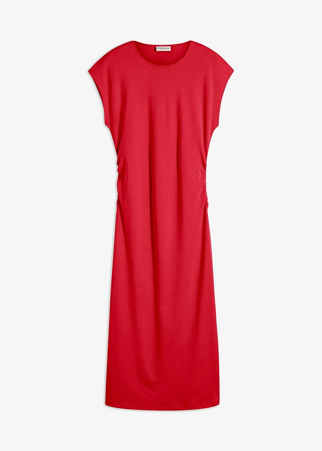 Robe midi à taille froncée