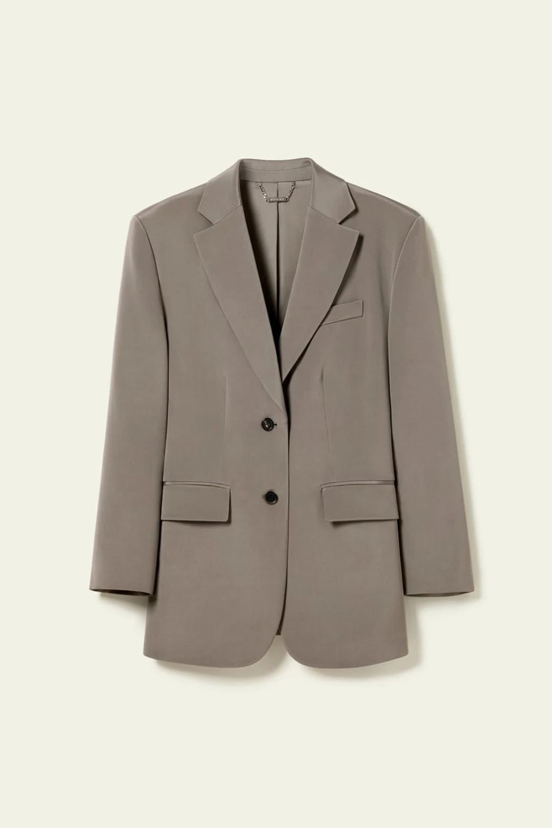 LILYSILK Blazer Oversize Épaules Rembourrées Femme Crêpe Soie Extensible Élégant Décontracté Feuille de Thé XL