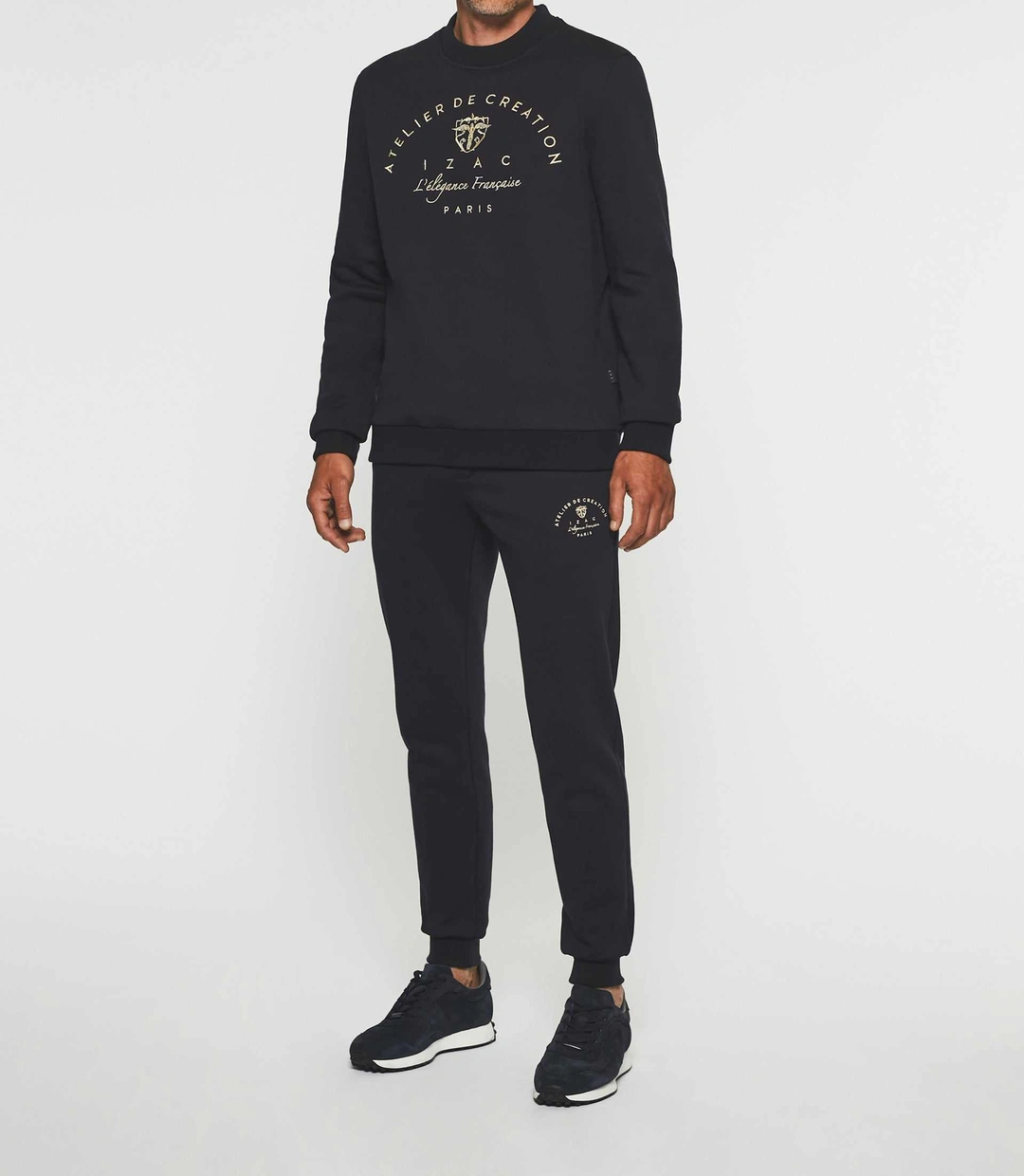 IZAC - Sweat avec logo brodé marine SWBALI