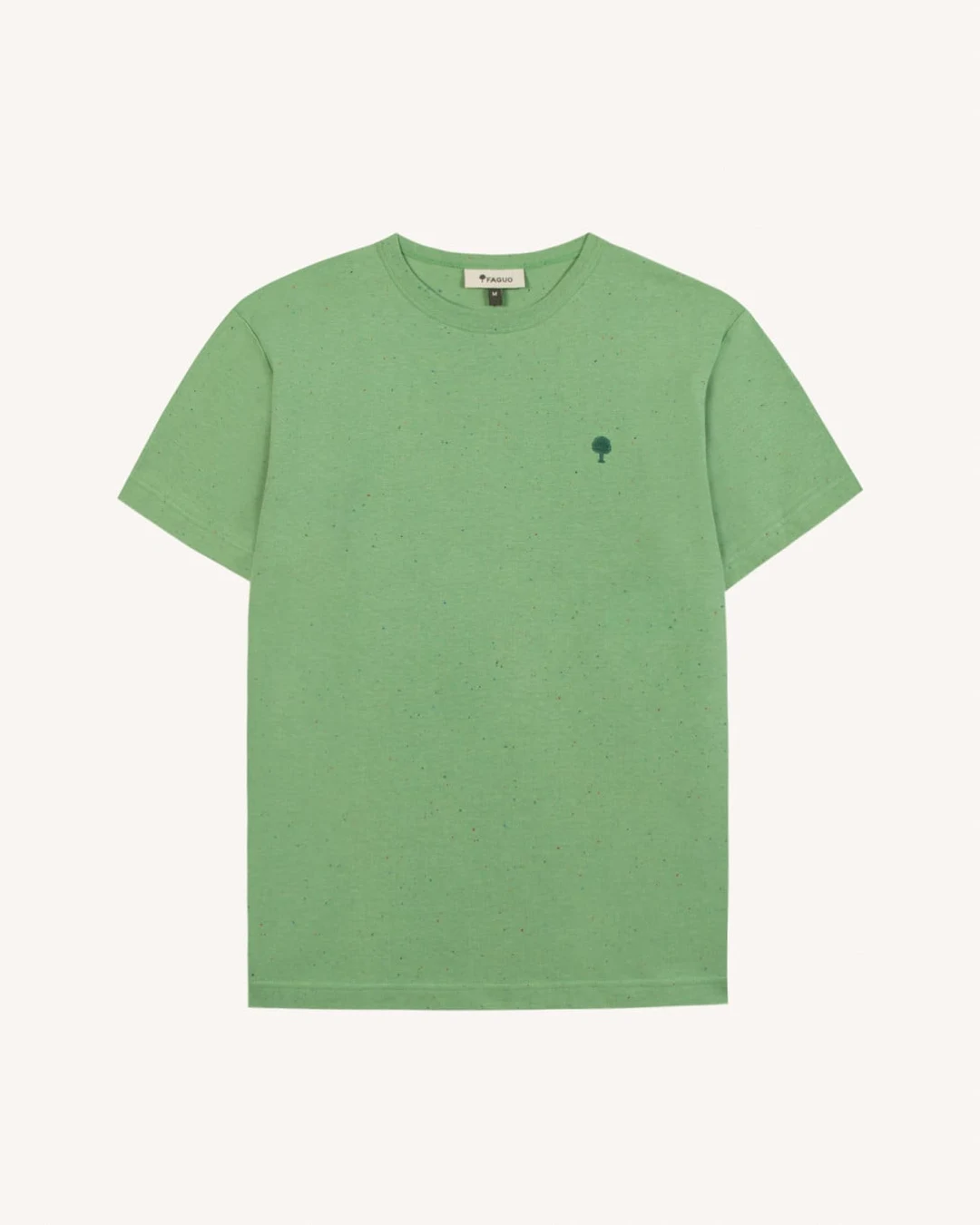 T-shirt chiné vert coton bio - LUGNY - 2