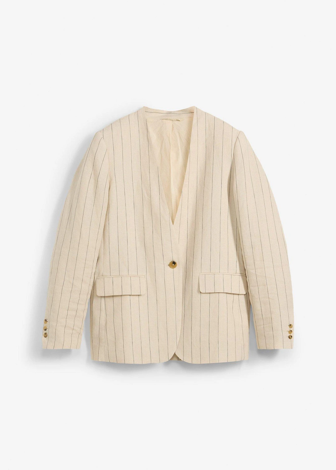 Blazer sans col 100% lin