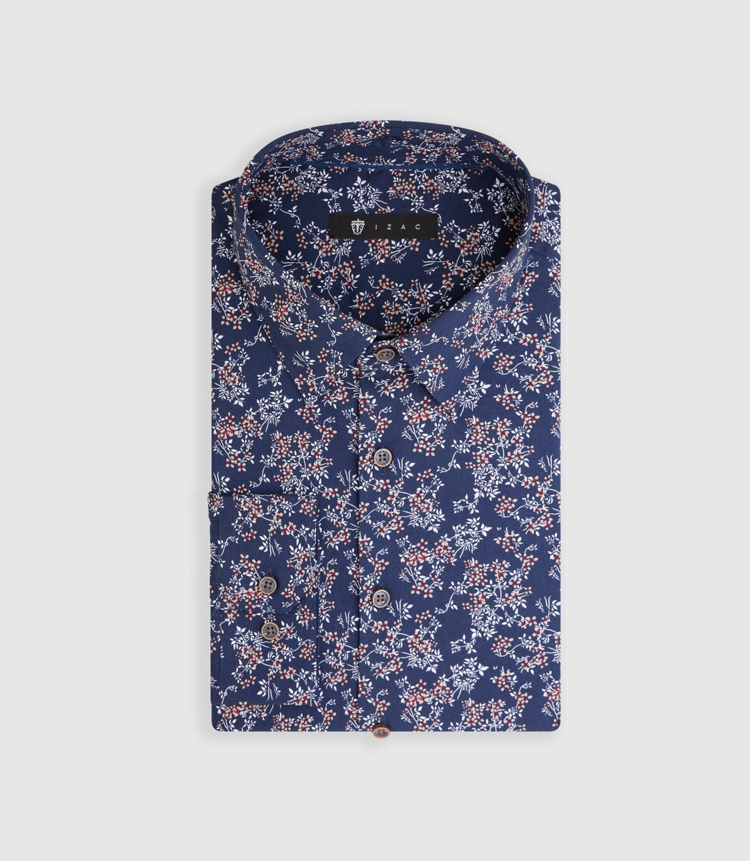 IZAC - Chemise à imprimé floral marine ''Magnus''