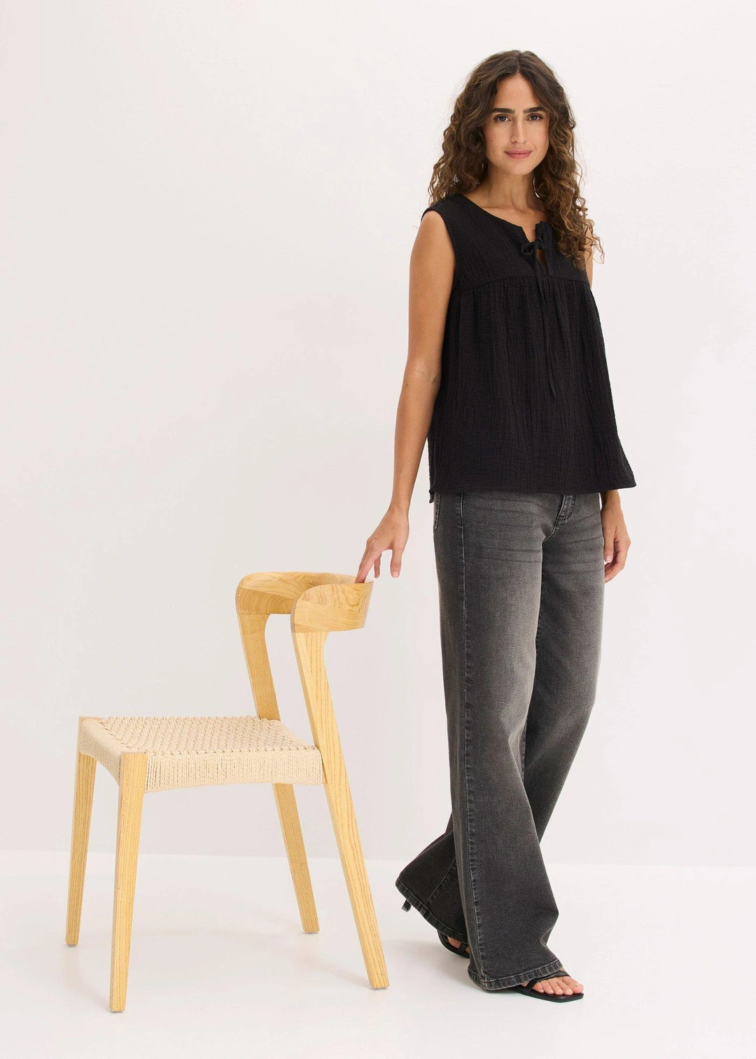 Blouse sans manches en gaze de coton - 2