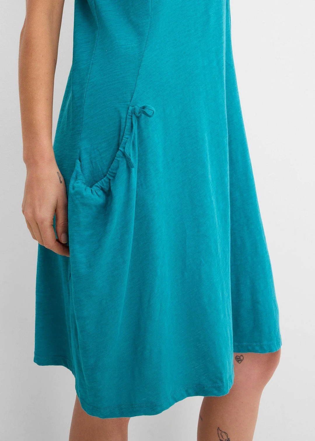 Robe en jersey coton avec poches - 3
