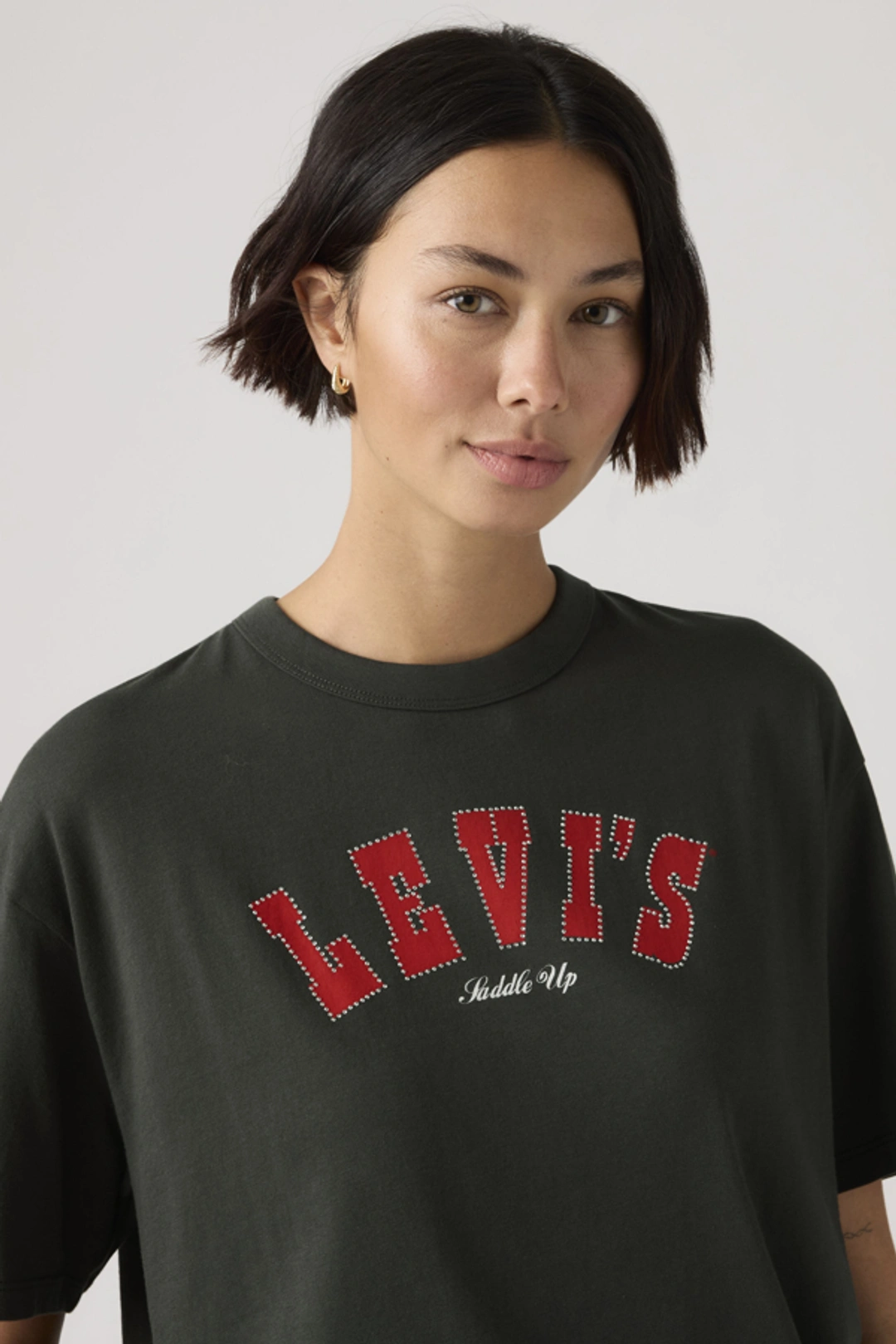 Levi's T Shirt Graphique Tabor - Femme - Blanc / Cowboy Boot And Hat Egret - 2XS