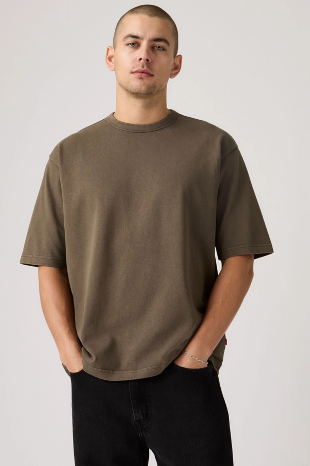 Levi's T Shirt Épais Loose - Homme - Noir / Garment Dye Jet Black - XL
