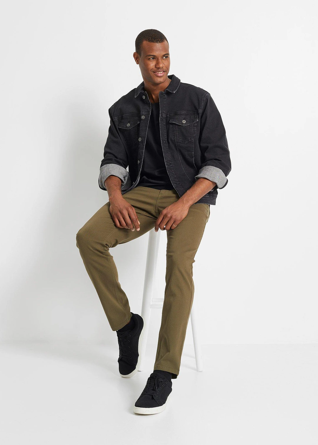 Pantalon extensible regular, droit - 2