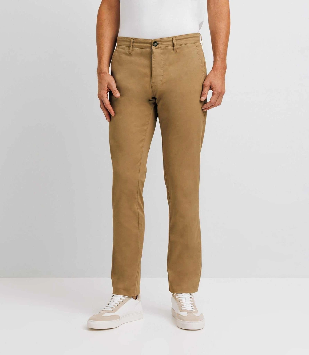 IZAC - Pantalon casual stretch kaki