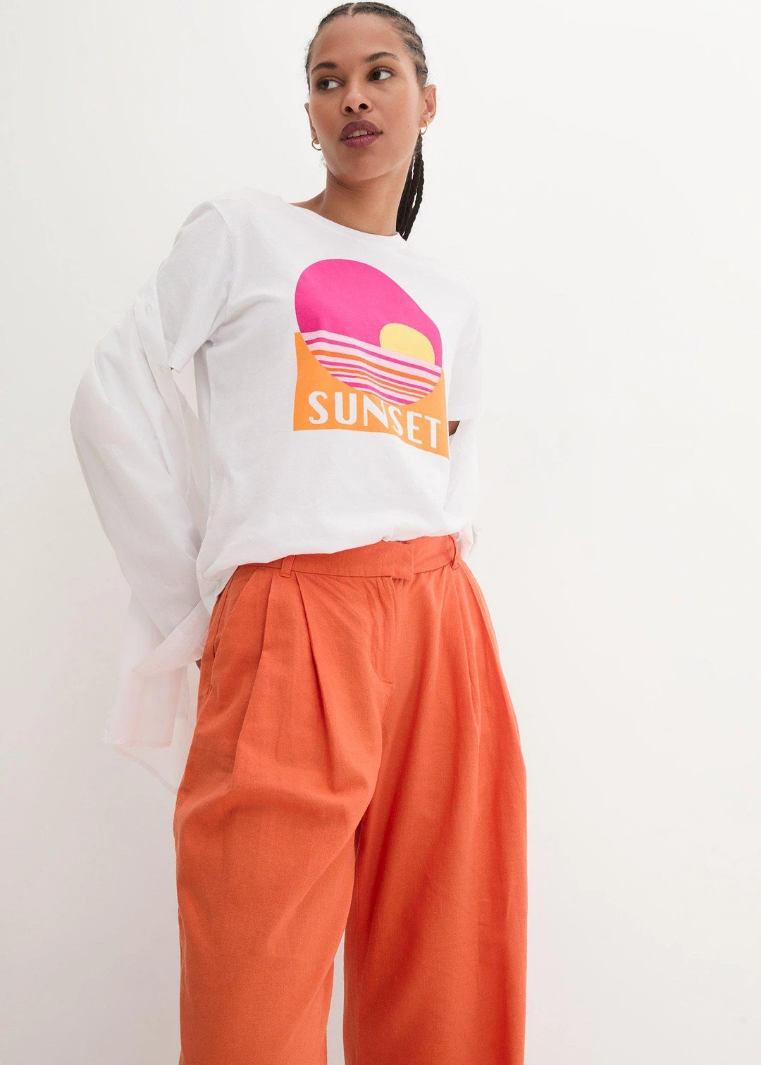 Pantalon palazzo léger en lin et viscose - 3