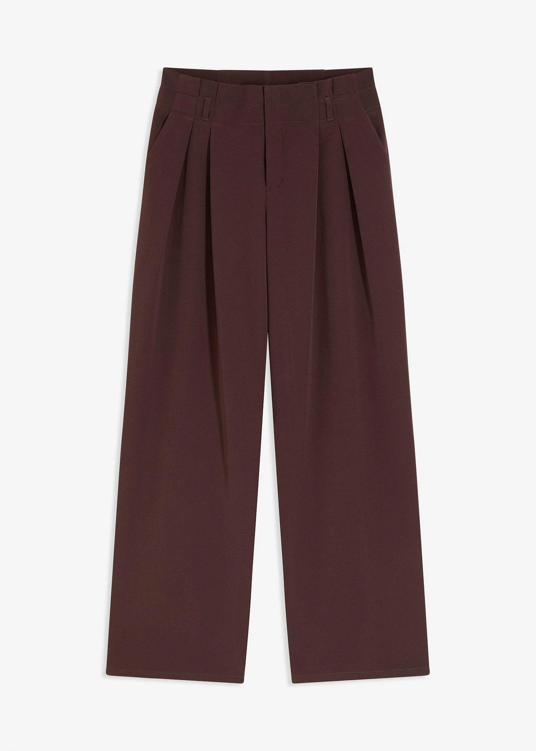 Pantalon à pinces avec  taille élastiquée