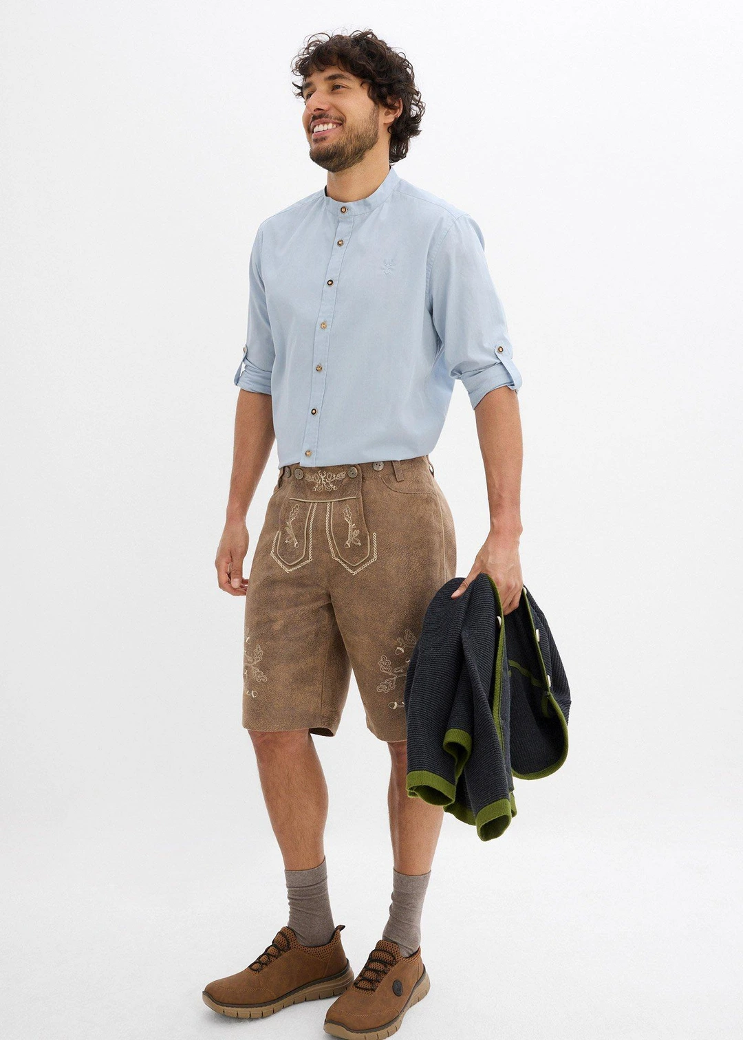 Chemise bavaroise avec manches retroussables - 2