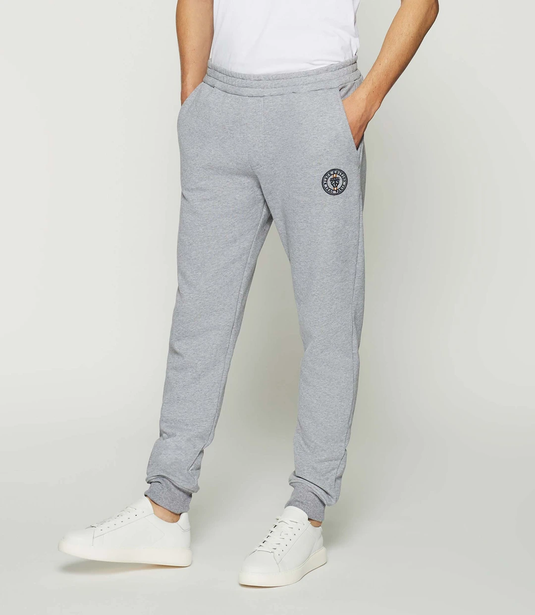 IZAC - Jogging avec broderie gris chiné SWPETER - 2