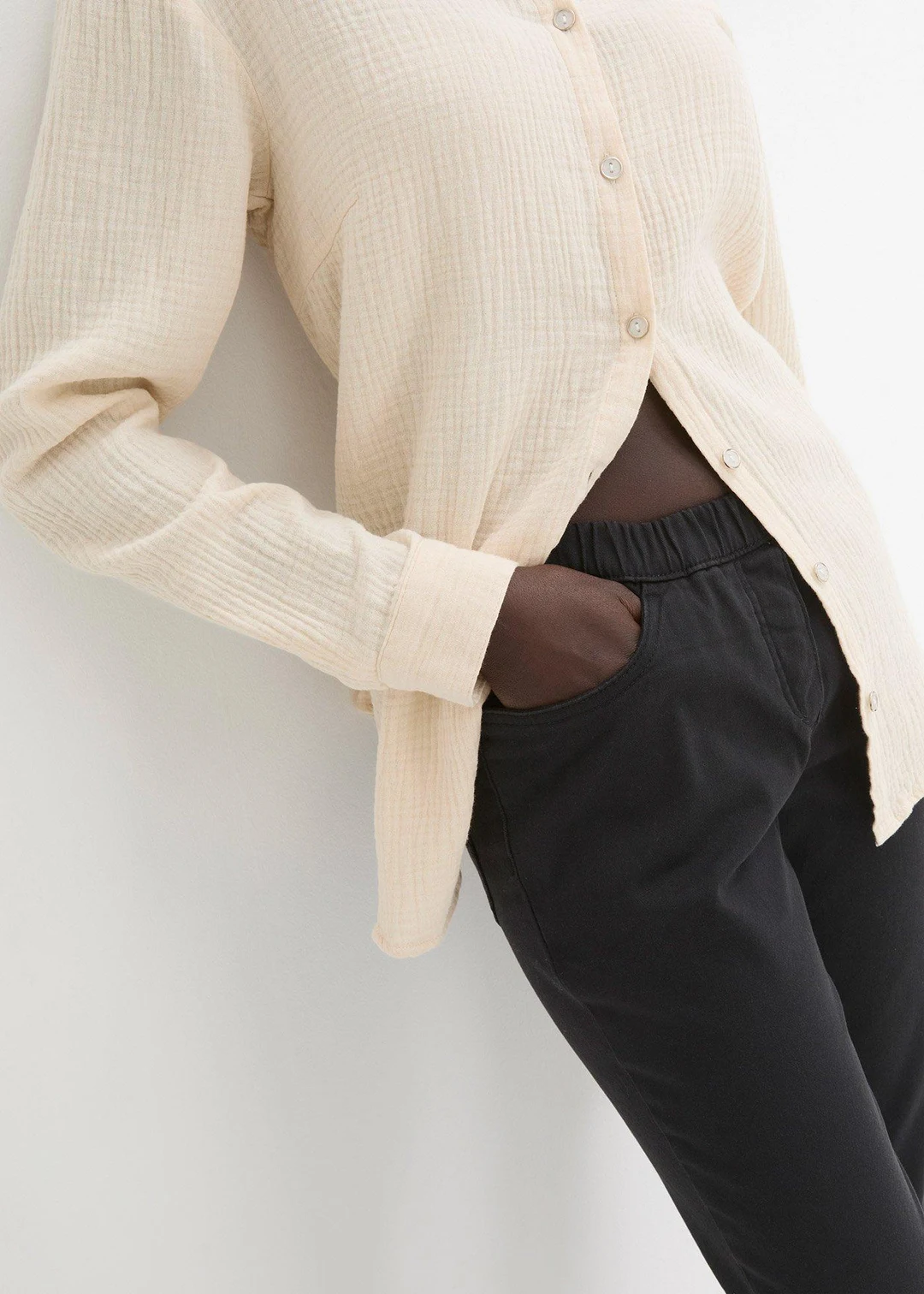 Pantalon 7/8 à taille élastiquée - 3