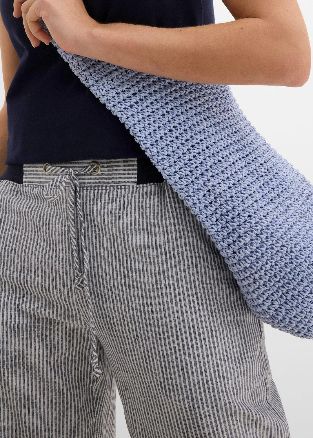 Pantalon 7/8 en lin mélangé - 3