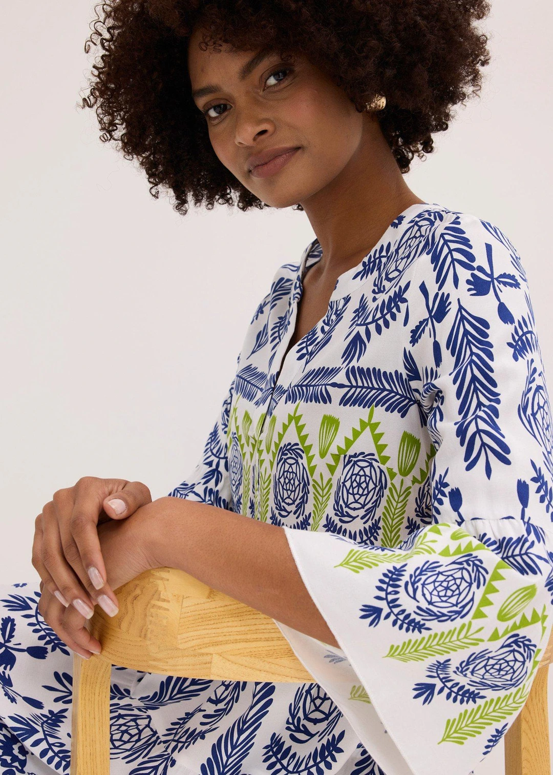 Robe longue en viscose fluide