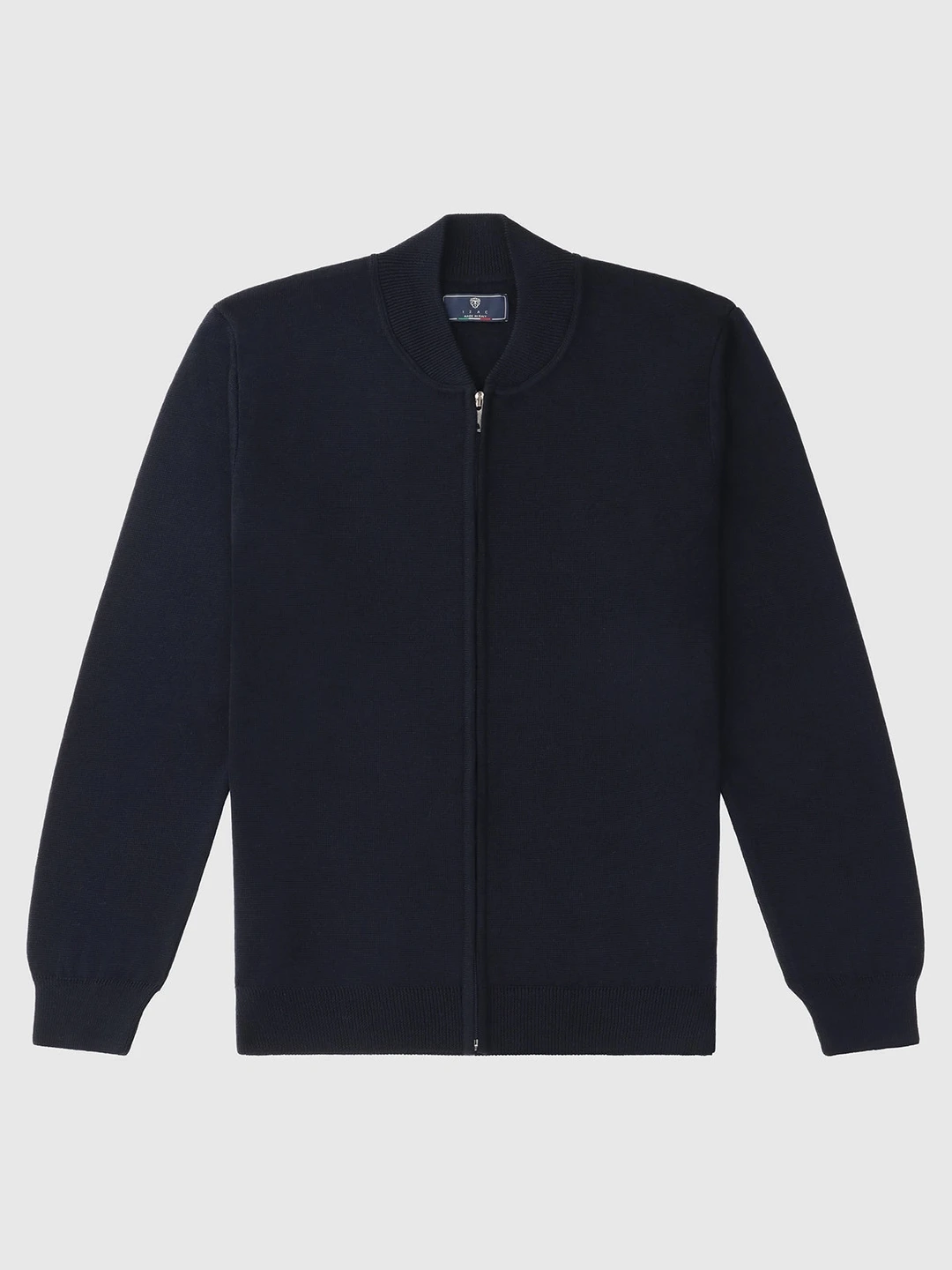 IZAC - Gilet zippé col montant marine