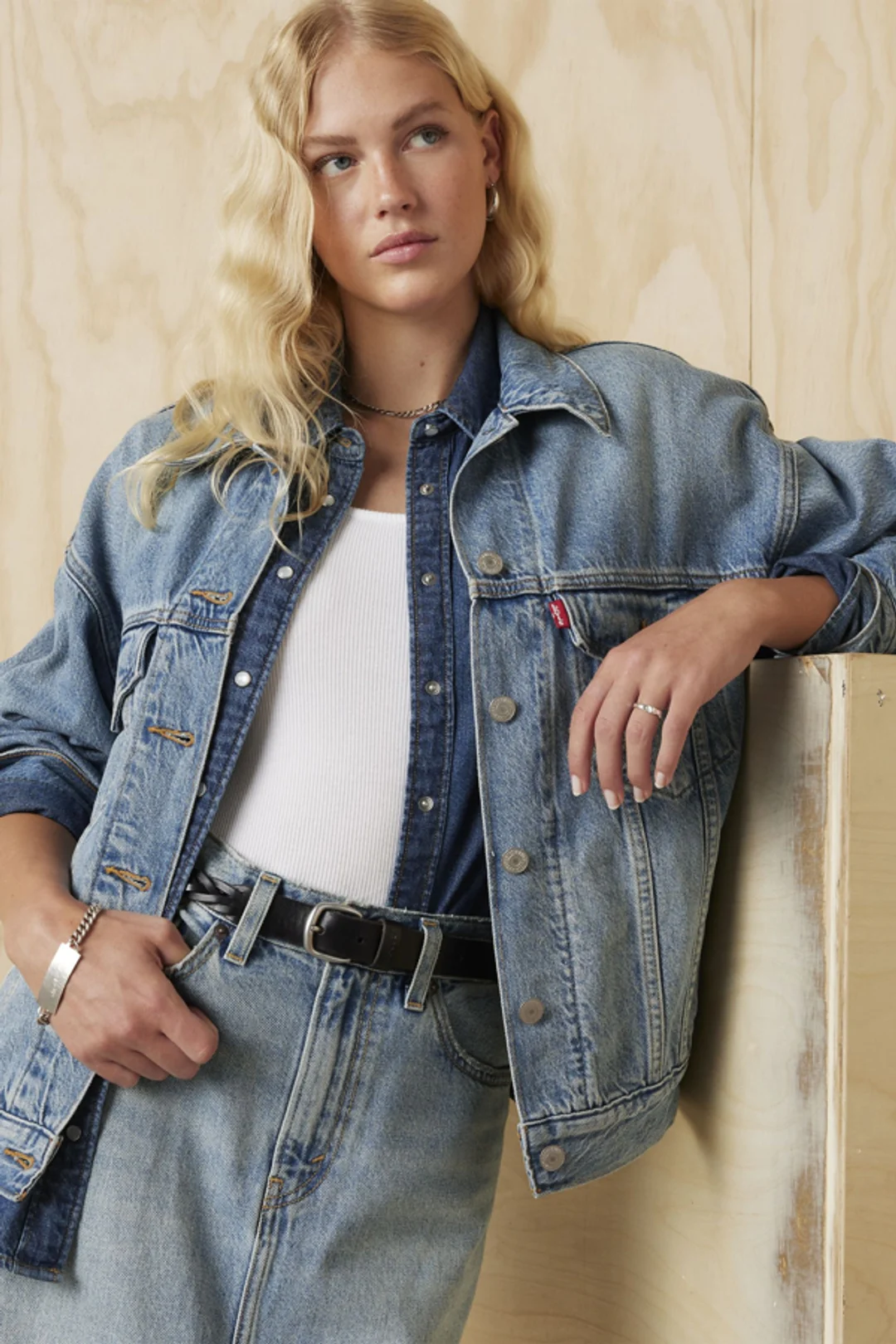 Levi's Veste Veste Trucker Années 90 - Femme - Bleu / Soft As Butter - XS
