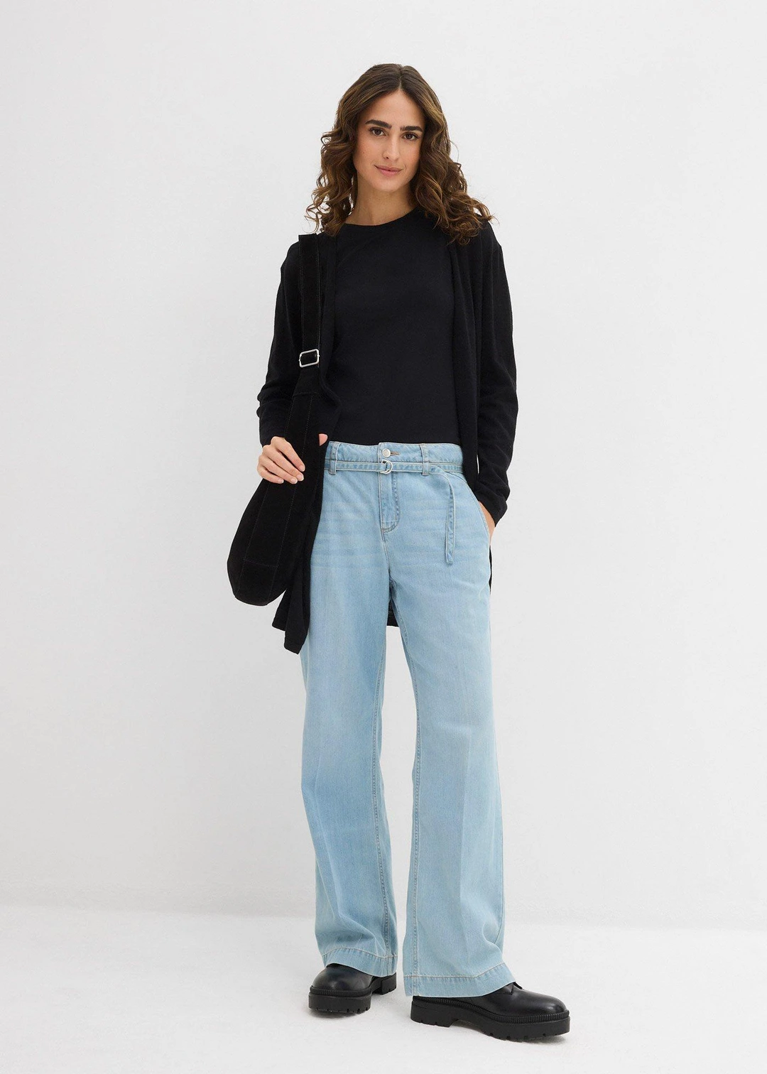 Gilet long en maille, ouvert - 2