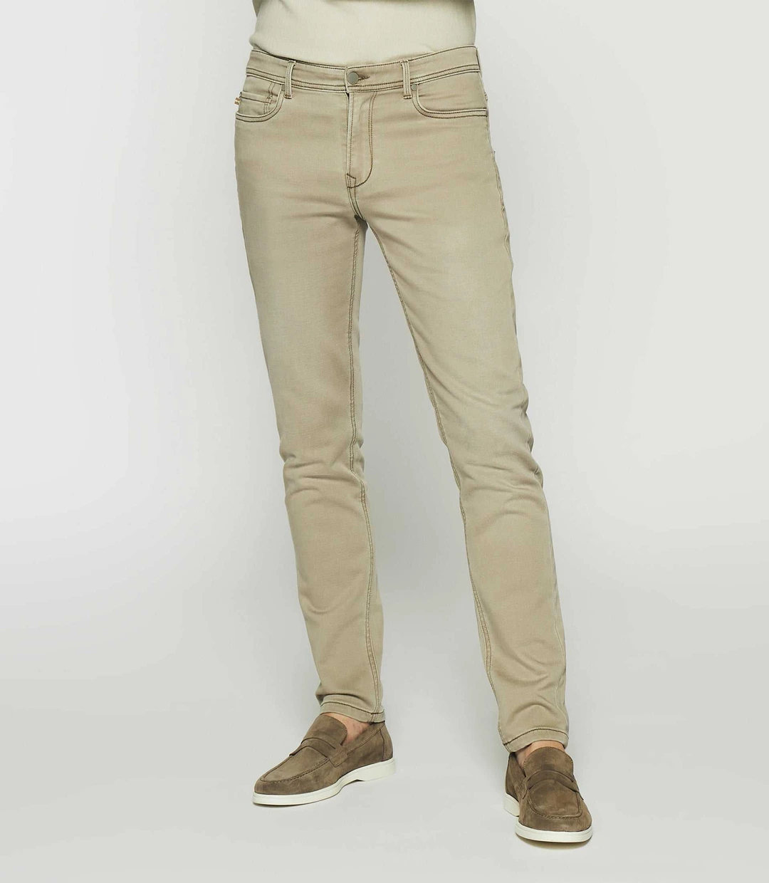 IZAC - Jean super slim beige