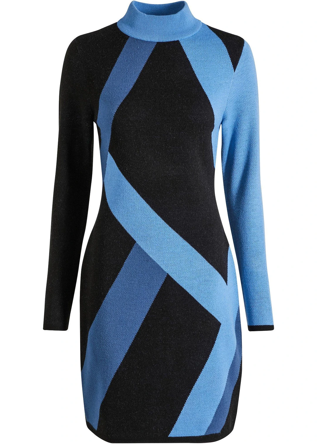 Robe en maille jacquard à rayures modernes