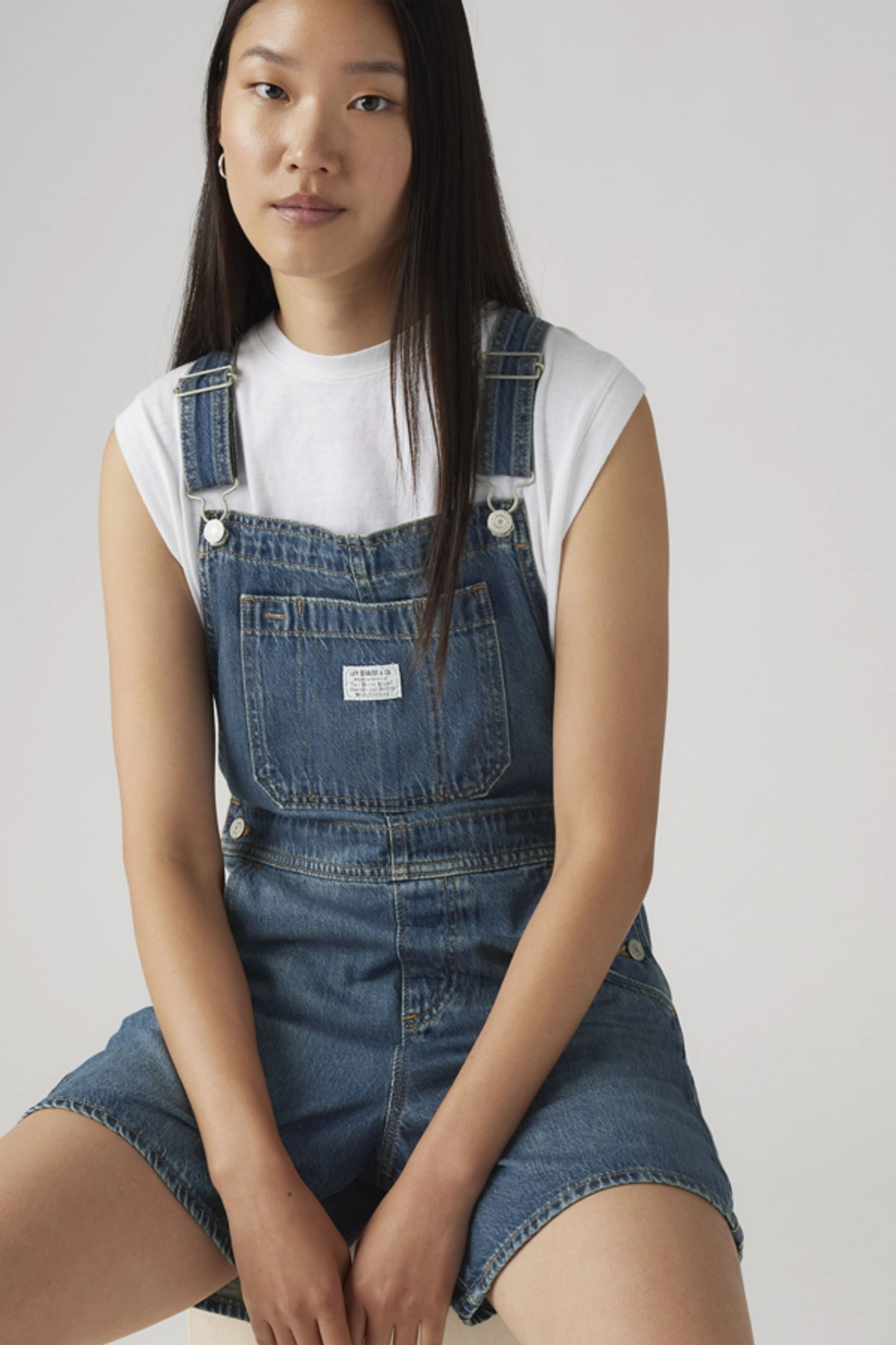 Levi's Salopette Short Utility Lightweight - Femme - Bleu / Summer Job - 2XS - 2