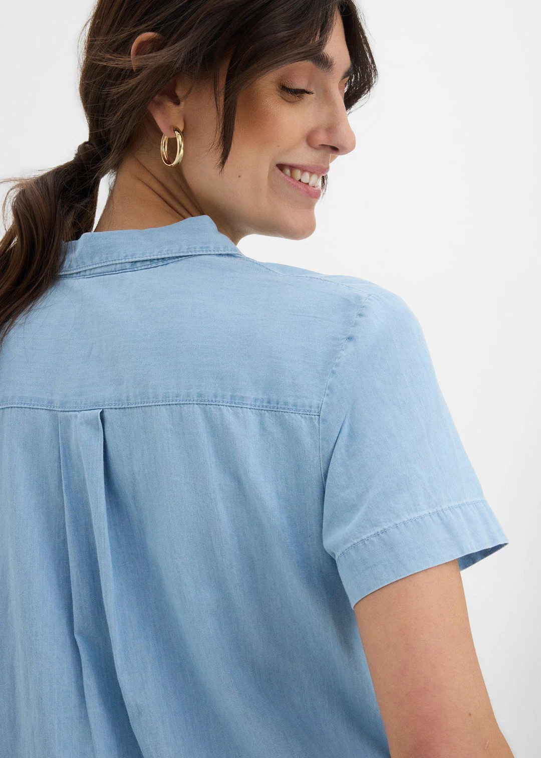 Robe en jean, manches courtes - 3