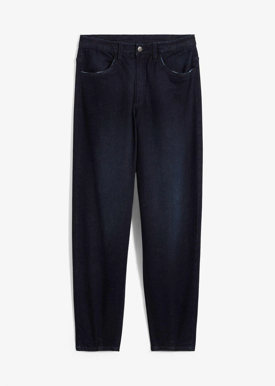 Jean barrel taille haute et élastiquée