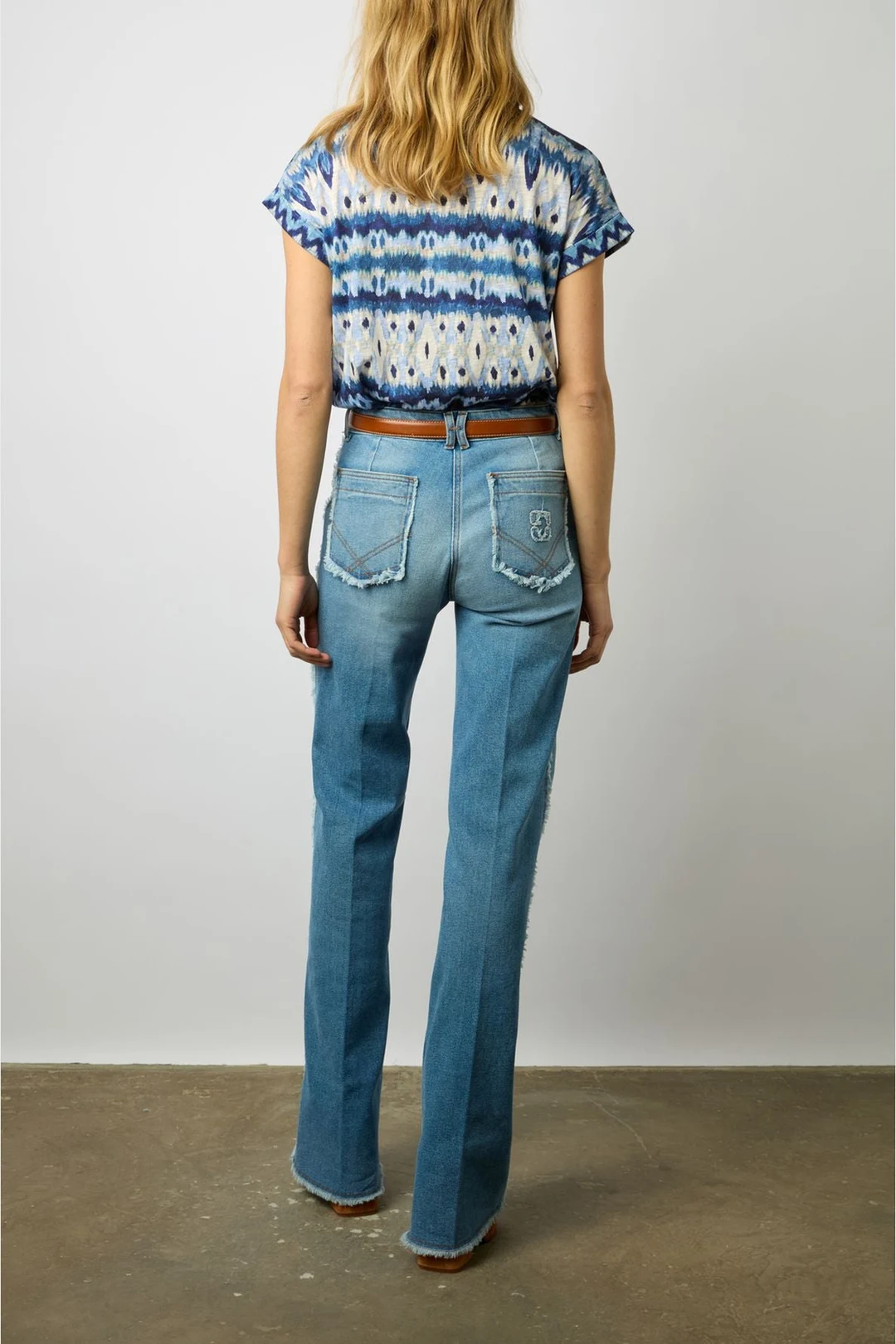 T-shirt col rond tie and dye – MARCELE - Ecru - 4