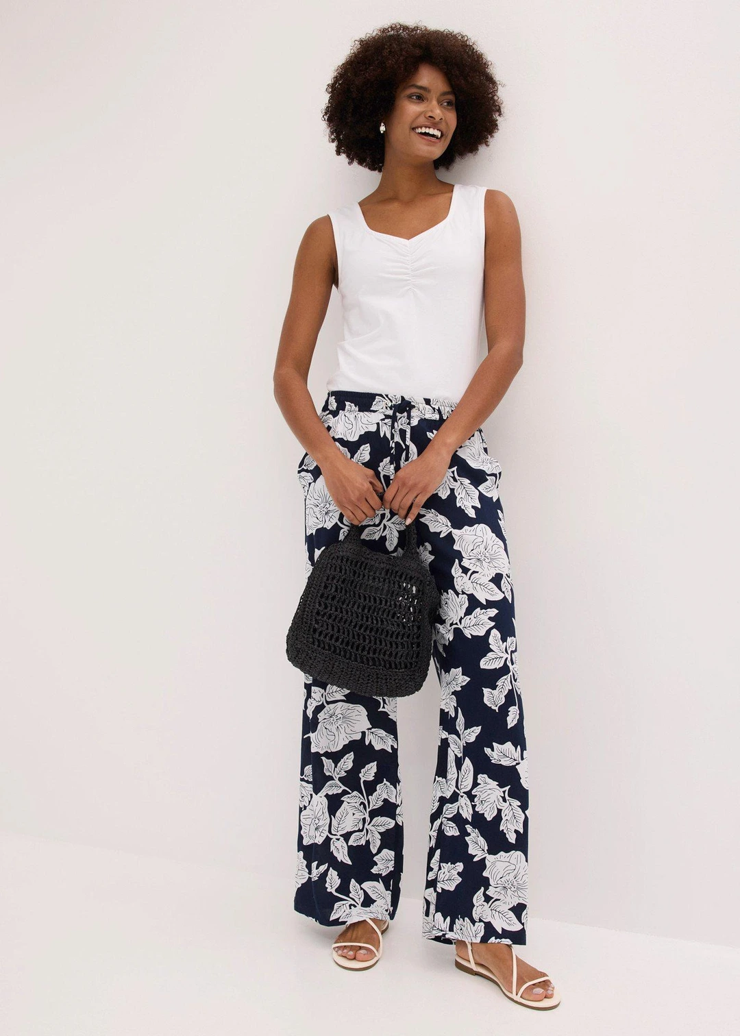 Pantalon palazzo en viscose fluide - 2