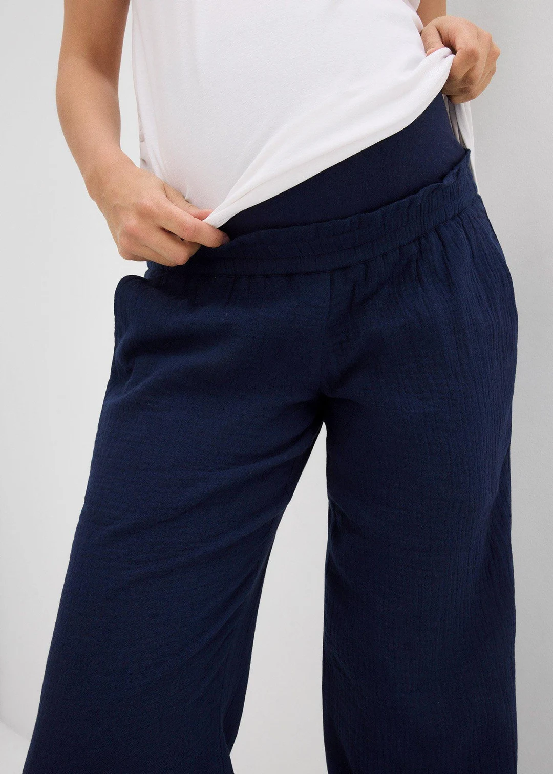 Pantalon de grossesse 100% gaze de coton, loose