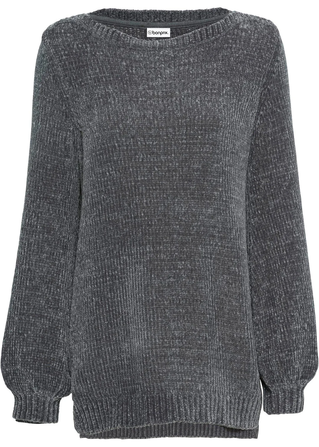 Pull long en maille chenille