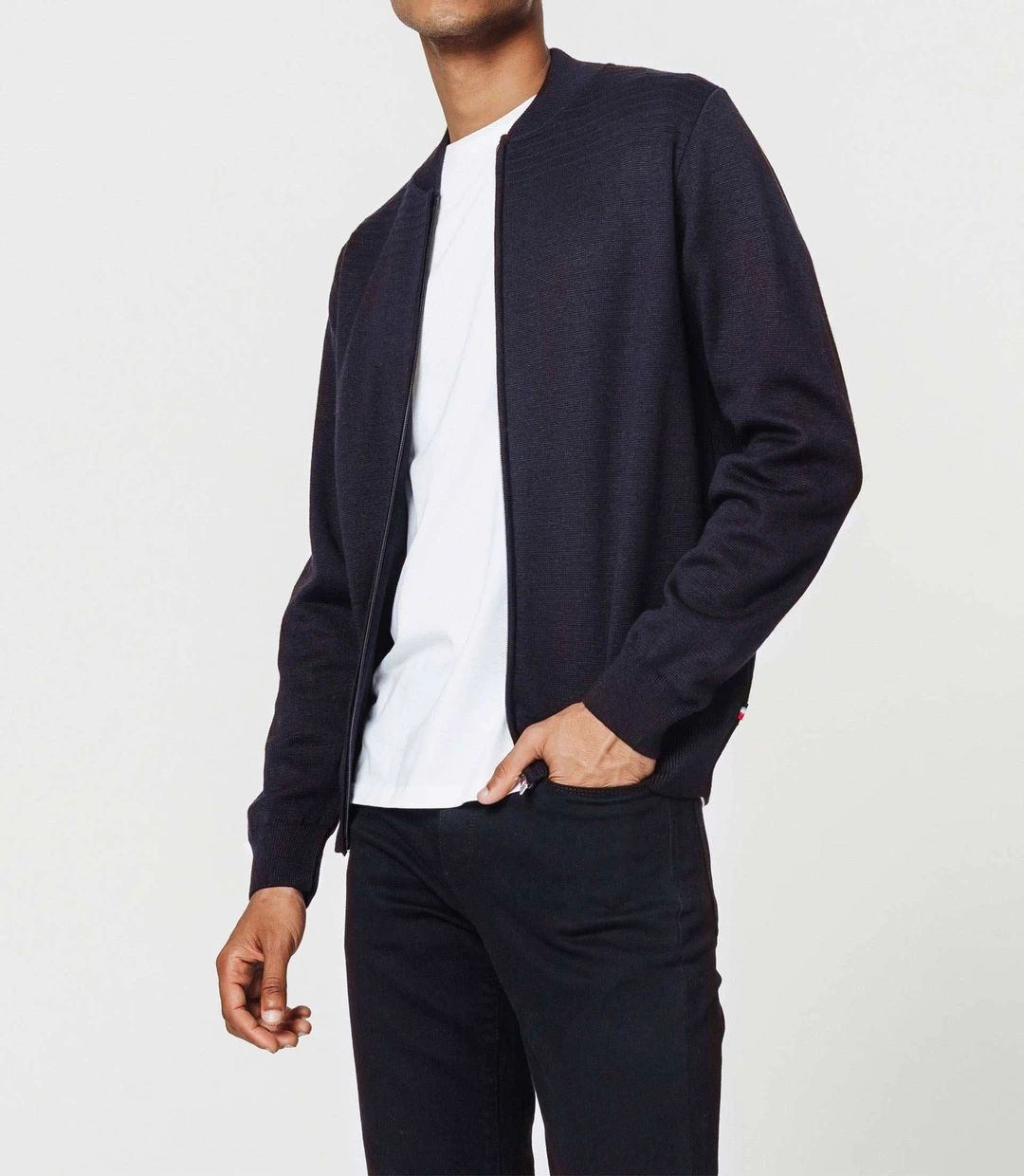 IZAC - Gilet zippé col teddy marine