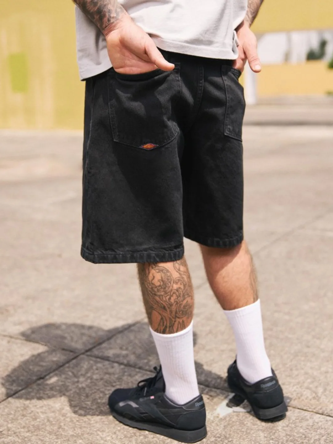 Baggy - Short en denim pour Homme Noir