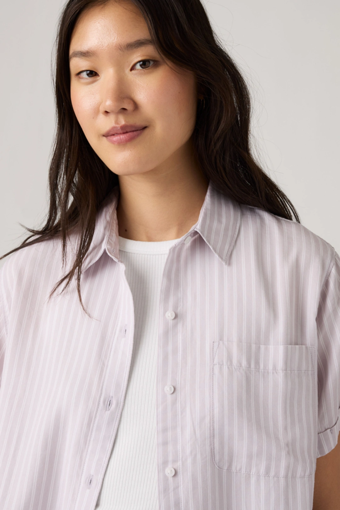 Levi's Darlene Short Sleeve Shirt - Femme - Blanc / Bright White Seersucker - XS - 2